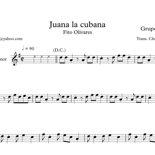 Juana la cubana - Fito Olivares | Saxofón Tenor