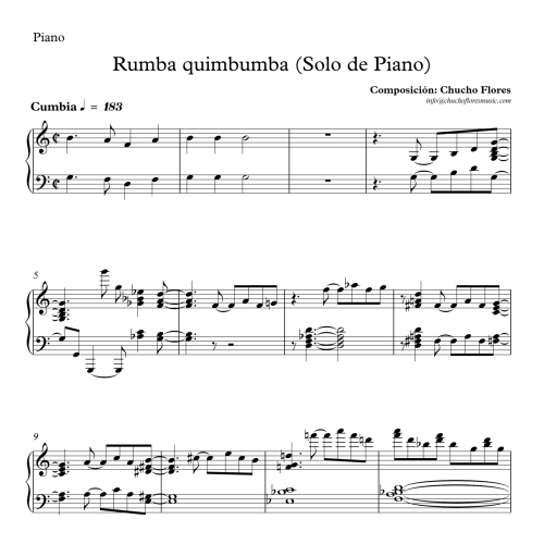 Rumba quimbumba | Solo de Piano Original